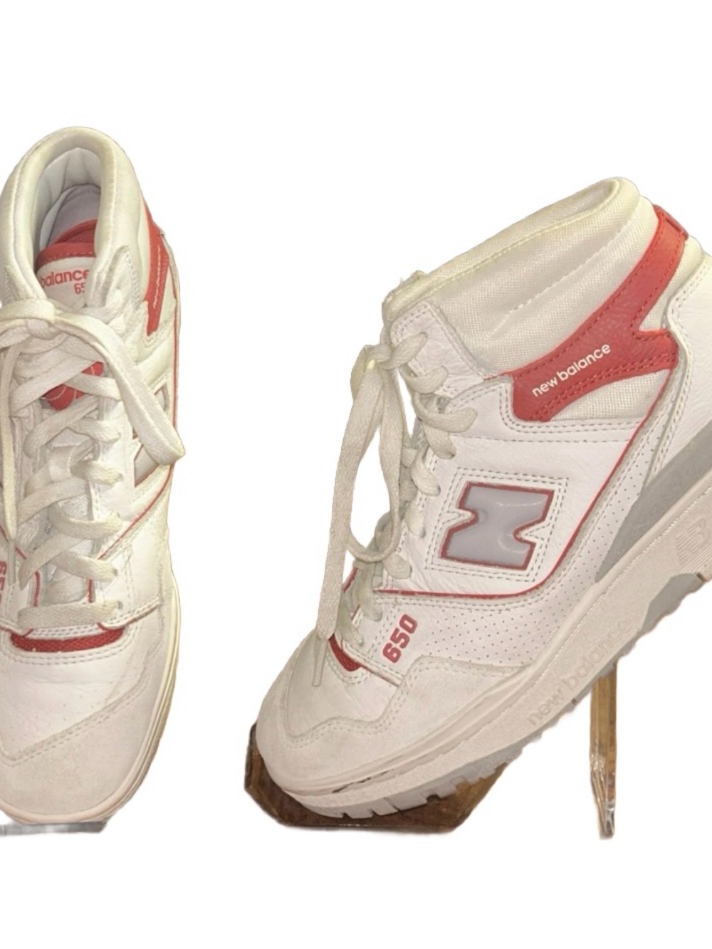 New Balance 650 Mid Angora Pack Astro Dust ~ White/Red Men’s Size 9 Sneakers